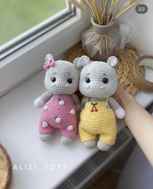 [Alizi_toys] Бегемотики Уля и Мотя [Алина Зиновец]