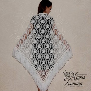 Ажурная шаль крючком Моя мелодия [Мария Гранина]