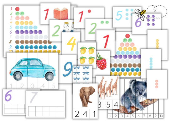 [busy-bee] Проект Цифры 1-10 [Елена Самсонова]