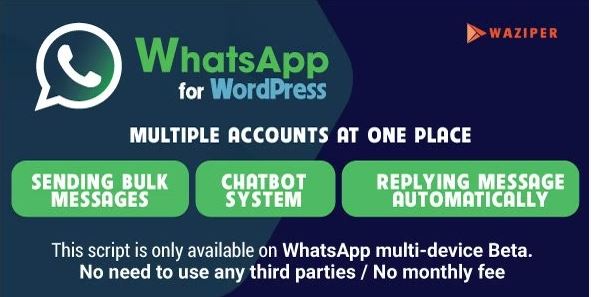 [Codecanyon] Waziper. Плагин WhatsApp Marketing Tool для WordPress [stackcode]