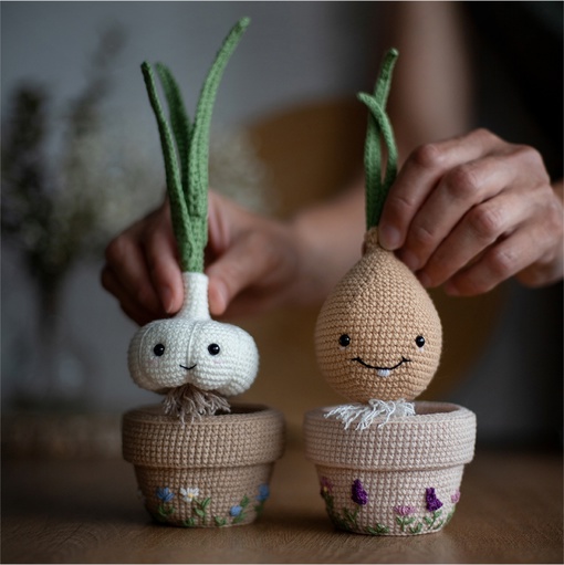 [dorogina_toys] Чеснок и лук в горшочках [Елена Дорогина]