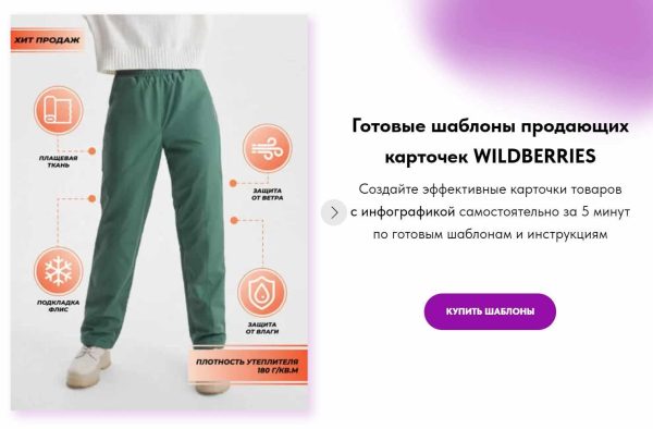 Готовые шаблоны продающих карточек Wildberries. Тариф Бизнес [kristallab]