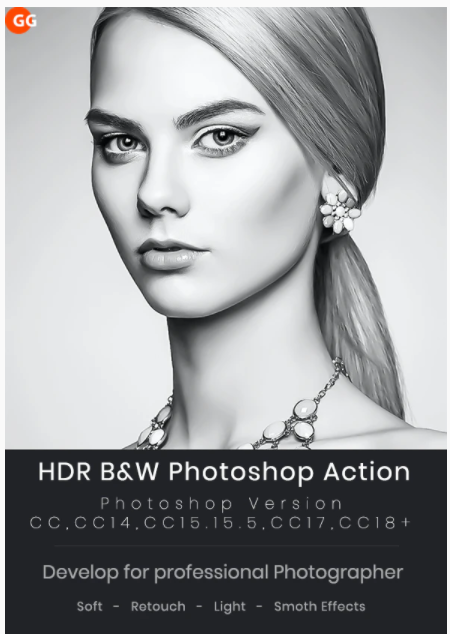 [Graphicriver] 10 HDR B&W Photoshop Action / 10 HDR экшенов для черно-белых фото