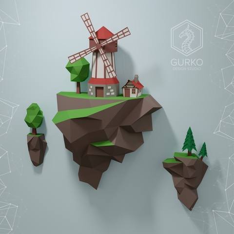 [gurkostudio] Парящие острова. Мельница [Илья Гурко]