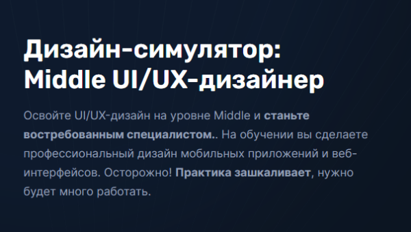 [ITsets] Дизайн-симулятор: Middle UI/UX-дизайнер 2023. Тариф Экономный  [Виталий Яковлев]