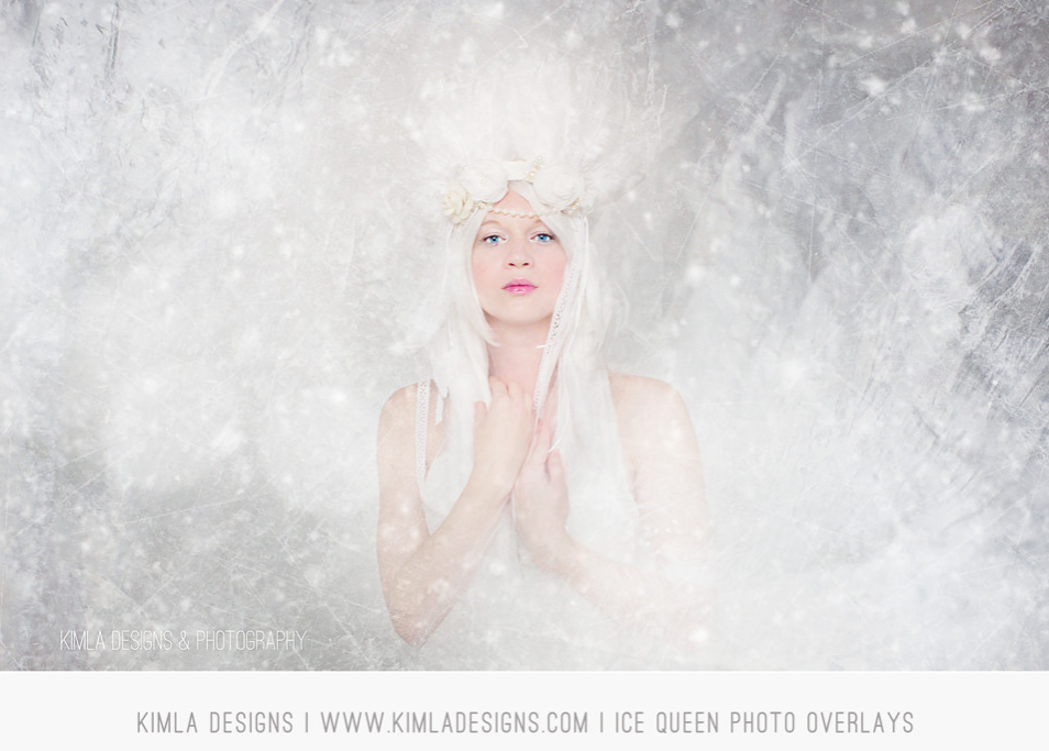 [Kimladesigns.com] Фотоналожения Снежная королева / Ice Queen Photo Overlays