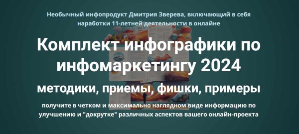 Комплект инфографики по инфомаркетингу 2024 [Дмитрий Зверев]