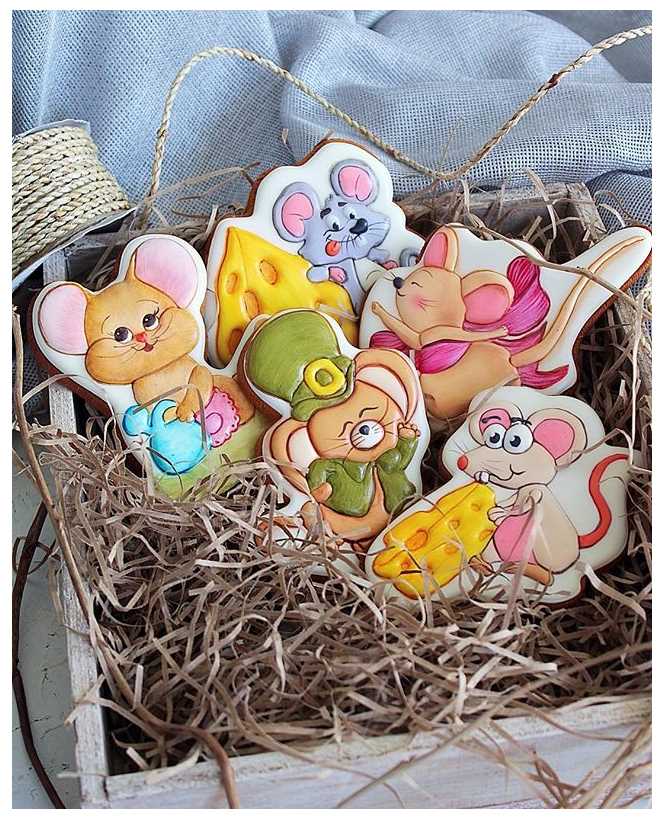 [Кондитерка] Пряничные Мыши-символ 2020г [gift_cookies]