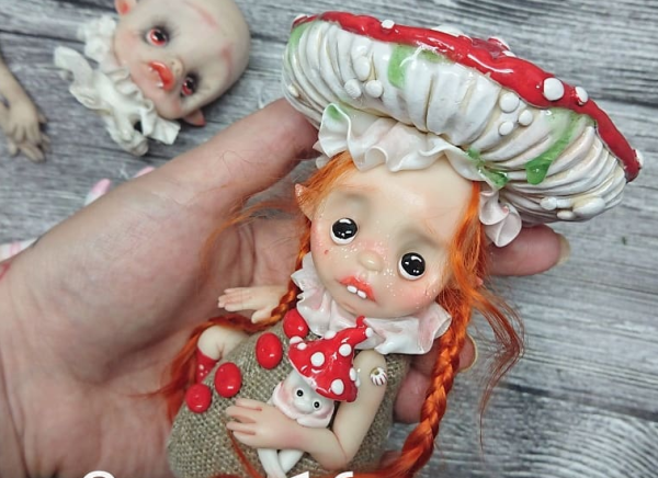 [Лепка] Лепим Девочка грибок и вампир [Kate Doll]