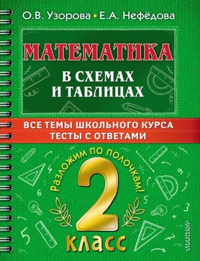 Математика в схемах и таблицах. Все темы школьного курса. Тесты с ответами. 2 класс [Ольга Узорова, Елена Нефедова]