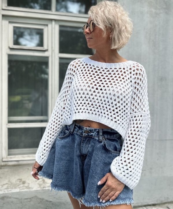 [nataknitwear] Топ Organic_сетка [Наталья Курникова]