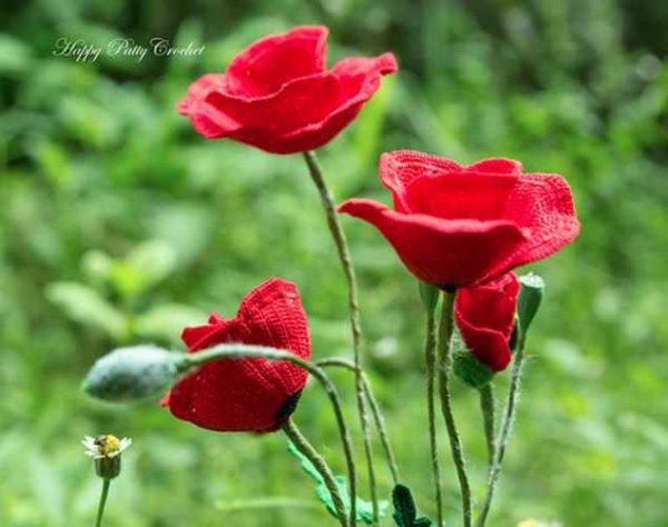 Poppy Flower/Цветок Мака [HappyPattyCrochet]