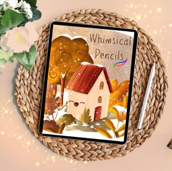 Причудливые карандашные кисти для Procreate. Whimsical Pencils for Procreate [Cozy Cottage]