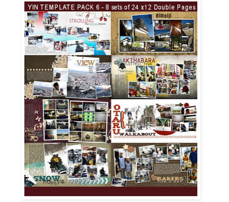 [PSD] Шаблоны для фотокниг Template Pack 6 [YinDesigns]