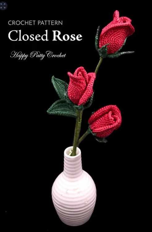 Rose, Close [Cup Shape]/Роза, закрытая [HappyPattyCrochet]