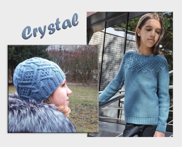 Шапка Crystal + Свитер Crystal. Комбо [Ирина Дмитриева]