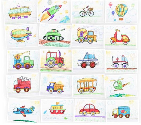 [Skillberry] Учимся рисовать транспорт [фломастеры]