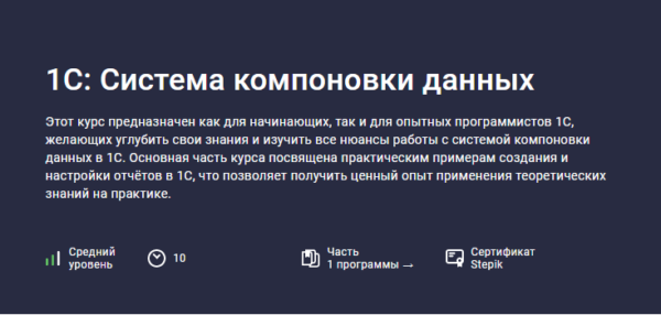 [Stepik] 1С: Система компоновки данных [Василий Еремин]