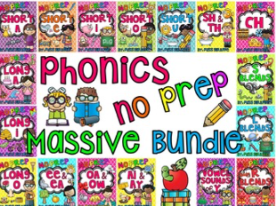 [Teachers Pay Teachers] Интерактивная тетрадь для веселого изучения английского языка. Phonics No Prep Massive MEGA Bundle [Дарья Куматренко]