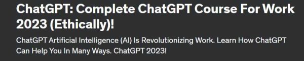 [Udemy] ChatGPT: Полный курс ChatGPT для работы 2023. Этично [Стив Баллингер, MBA]