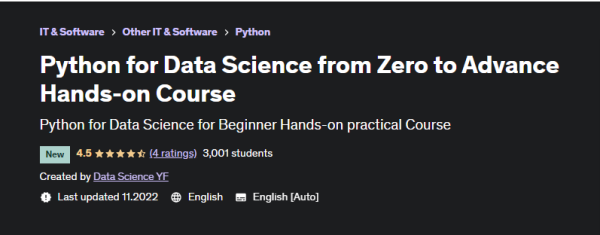 [Udemy] Python для науки о данных с нуля до продвинутого практического курса [Data Science YF]