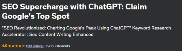 [Udemy] SEO Supercharge с ChatGPT: займите первое место в Google [Bernard Martin]