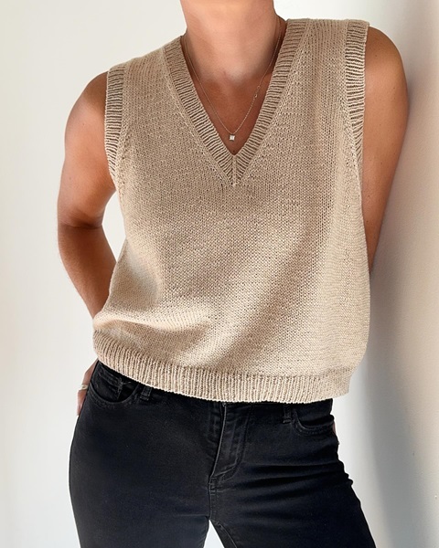 [Вяжи.ру] Базовый летний топ Ria Shirt V-Neck [Caidree]