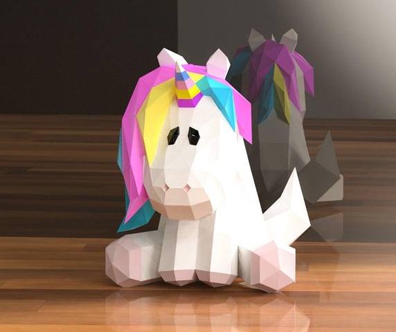 [WonderMingStudio] Единорог. Papercraft