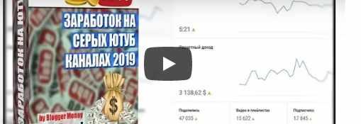 [Blogger Money] Заработок на ютубе: Серые каналы, 2019
