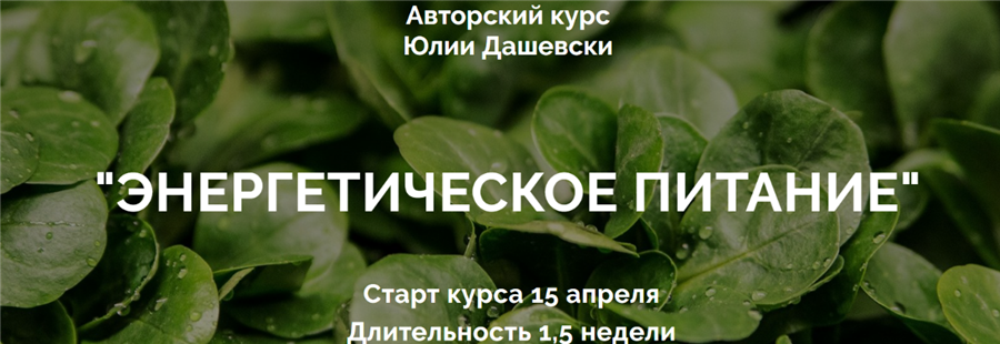 Энергетическое питание. Тариф  Книга рецептов  Энергетическая еда [Юлия Дашевски]