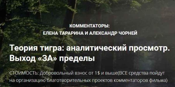 Кинотренинг по фильму Теория Тигра [Елена Тарарина]