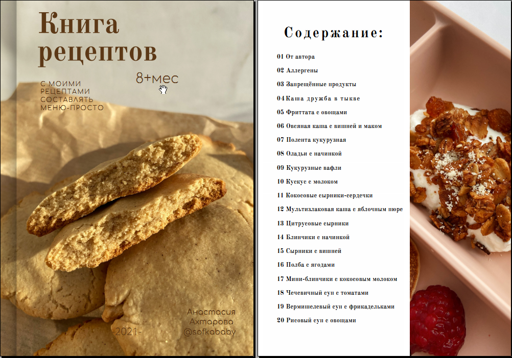 Книга рецептов +8 мес [Анастасия Ахтарова]