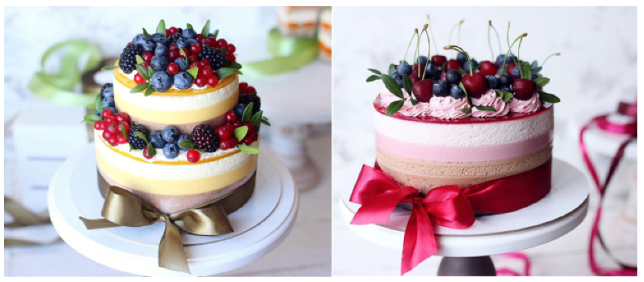 [Кондитерка] Блок 1. Муссовые полосатые торты [nezabudka_cake]