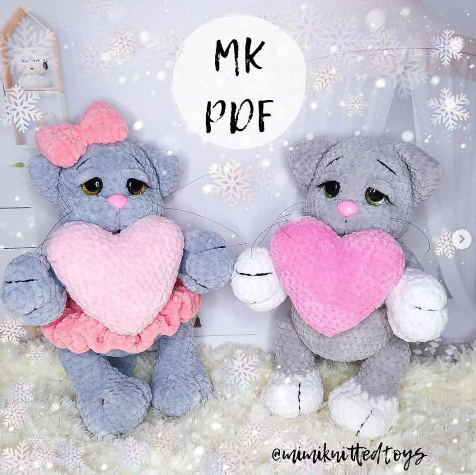 Котяка-влюбляка [mimiknittedtoys]