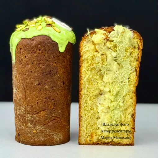 Кулич с начинкой из дубайского шоколада [Мария Манахова]