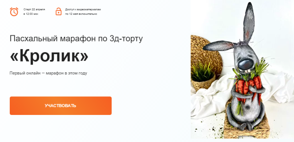 Пасхальный марафон по 3d  торту Кролик [Ольга Громак]