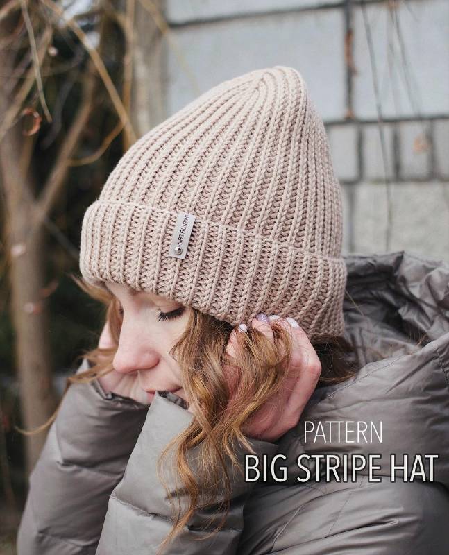Шапка Big stripe hat [bynataliana]