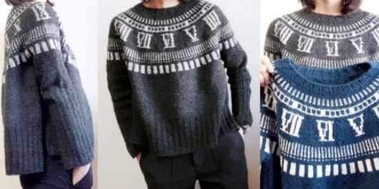 [Вязание] Пуловер с круглой кокеткой Time Sweater [Томоми Йошимото]