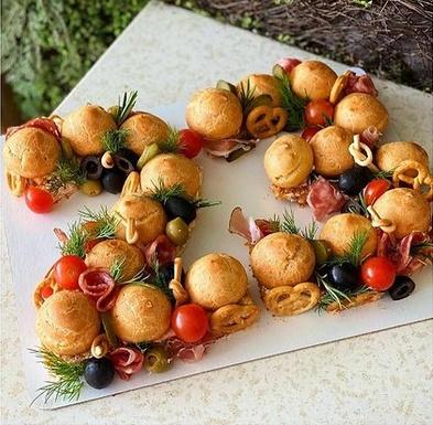 Закусочные профитроли Цифры [brutal_cakes]