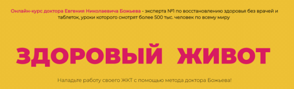 Здоровый живот. Тариф Cамостоятельный [Евгений Божьев]