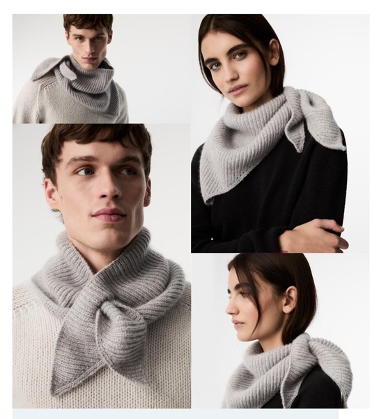 [Вяжи.ру] Платок-унисекс полупатентной резинкой Sailor Scarf [Sascha Knits]